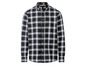 Een zwart-wit geblokt overhemd met lange mouwen.