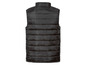 Zwarte gewatteerde bodywarmer.