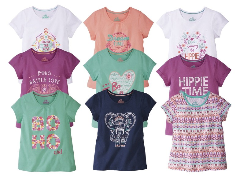Ga naar volledige schermweergave: lupilu Set van 3 meisjes T-shirts - afbeelding 1