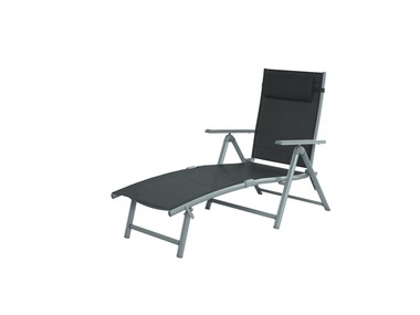 florabest Aluminium ligstoel grijs