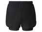 Zwarte sport shorts met ingebouwde onderbroek.