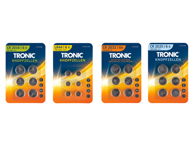 Ga naar volledige schermweergave: TRONIC® Knoopcelbatterijen 6 stuks - afbeelding 1
