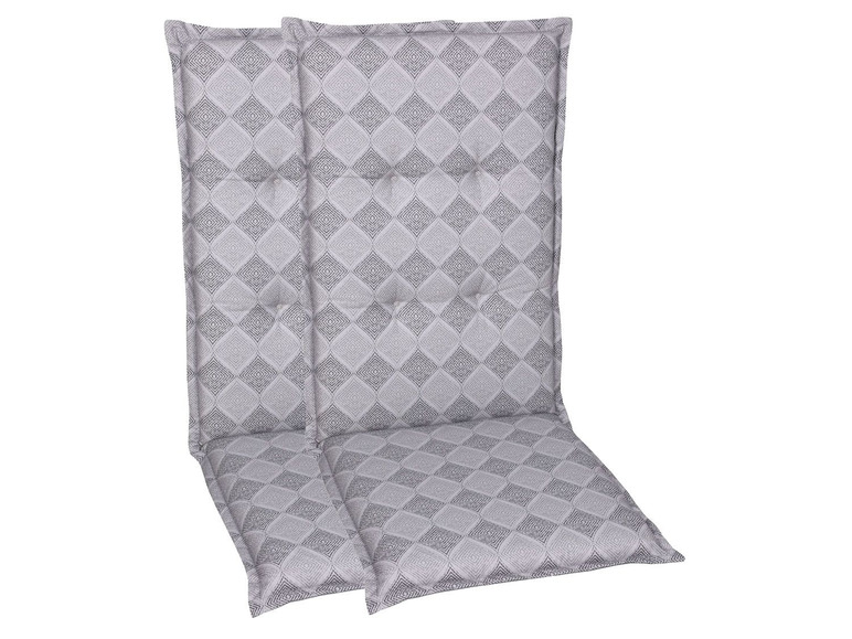 GO-DE Textil Tuinstoelkussens (Grijs, Stoelkussens voor stoelen met een normale rugleuning)