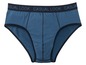 Blauwe onderbroek met 'Casual Look' band.