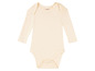 Een crèmekleurige baby romper met lange mouwen van het merk Lullà.