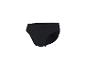 Zwarte heren zwemslip met elastische tailleband.