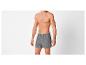 Man in grijze gestreepte boxershort