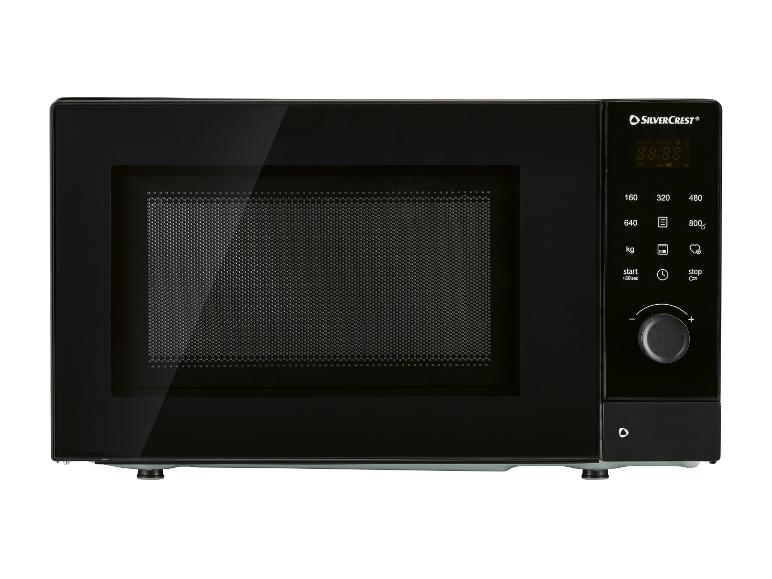 Zwarte magnetron met digitaal display en draaiknop.