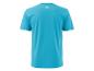 Turquoise T-shirt met korte mouwen en een klein wit logo in de nek.