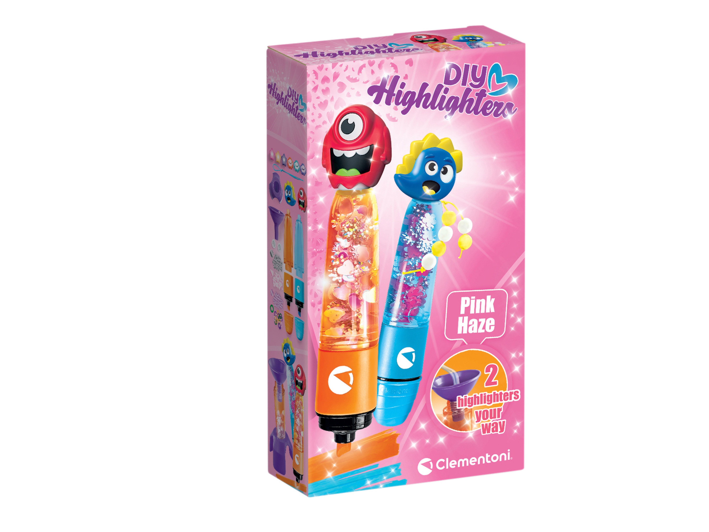 CLEMENTONI Knutselset voor eigen pennen en markeerstiften (Textmarker Crazy Summer)