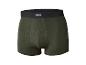 Donkergroene boxershort met een zwarte elastische tailleband en de tekst 'PARKSIDE'.
