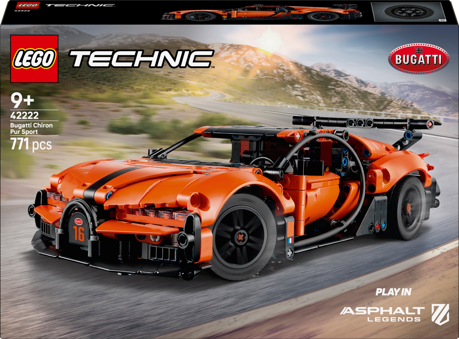LEGO TECHNIC Bugatti Chiron Pur Sport hypercar - 42222