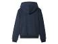 Een donkerblauwe hoodie voor heren.