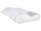 Orthopedisch traagschuimkussen met witte hoes, schuin weergegeven.