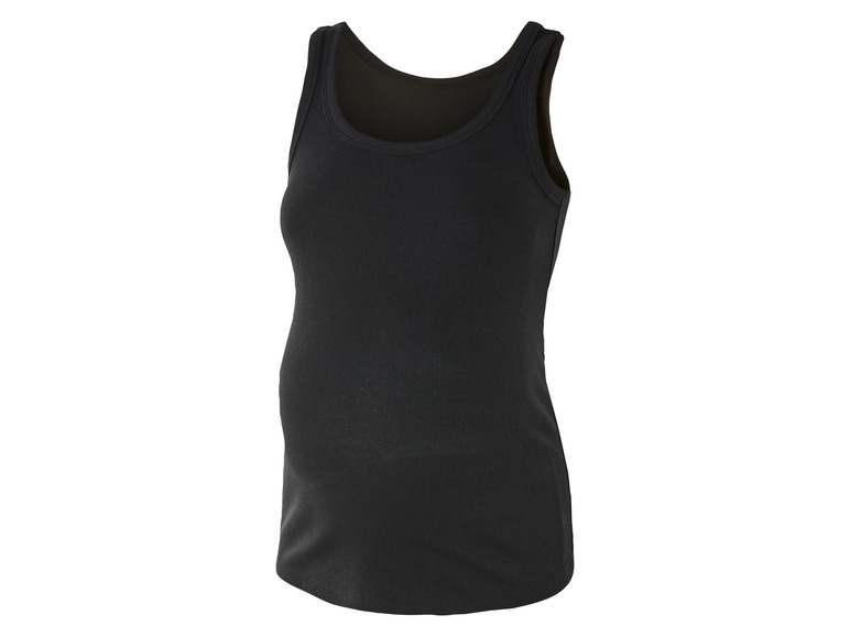 Een zwart tanktop voor zwangere vrouwen.