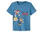 Blauw kinder-T-shirt met puppyprint en de tekst 'Chillin' with my Pups'.