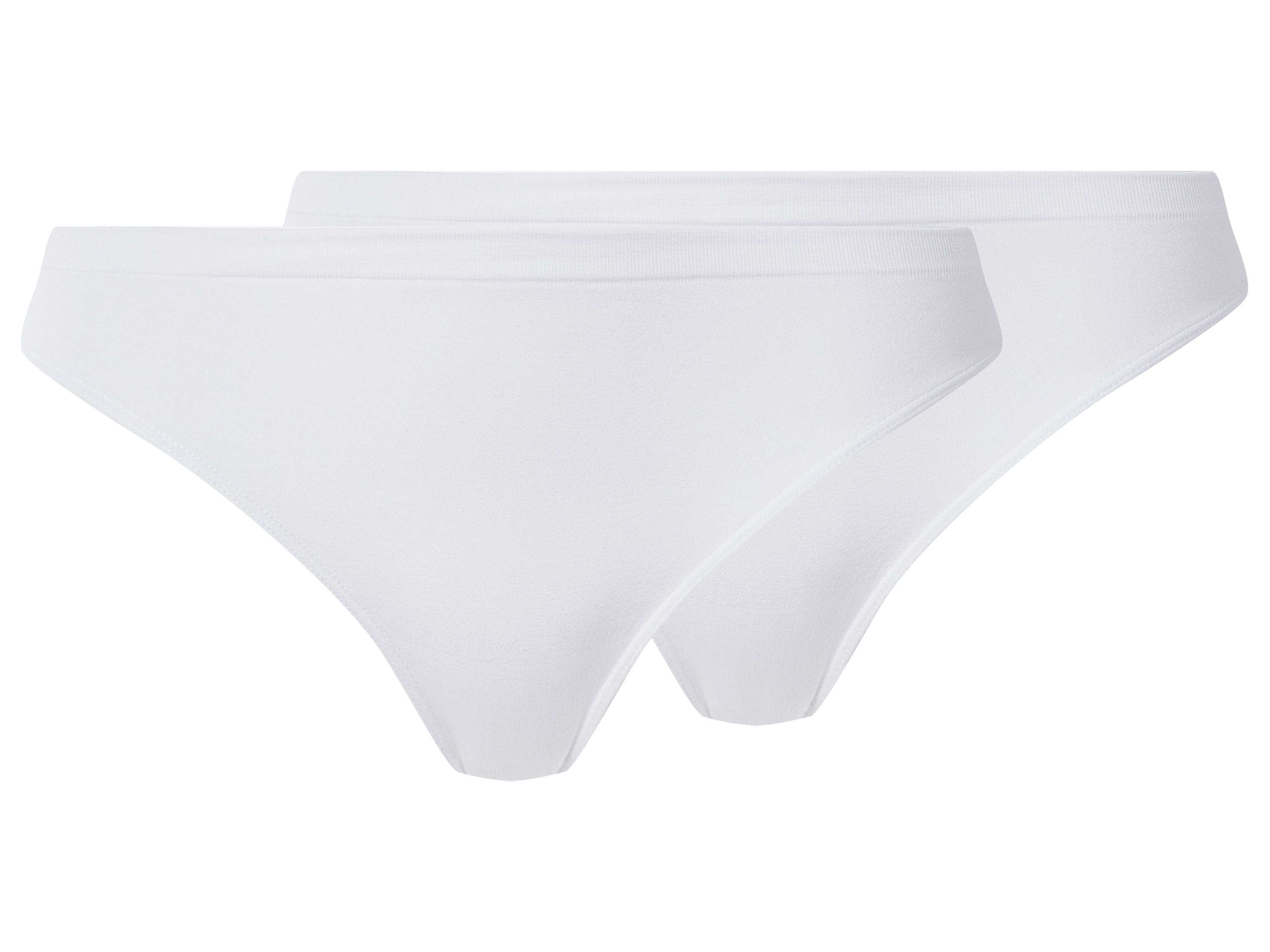 esmara Set van 2 dames strings (Wit, XL (48/50))