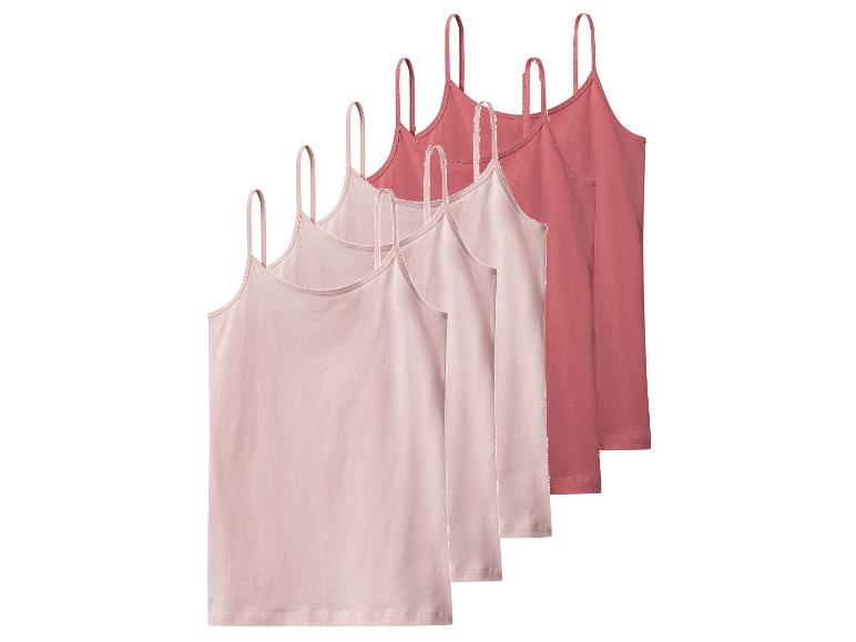 Set van 5 hemdjes in roze en rode tinten