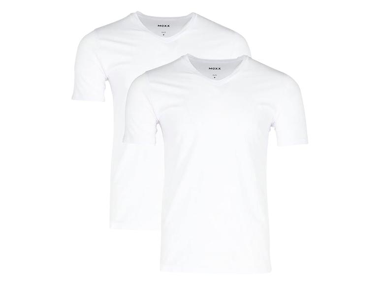 Twee witte heren T-shirts met V-hals