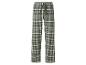 Groen-wit geruite fleece pyjamabroek met trekkoord in de taille.