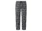 Geruite herenpyjamabroek met trekkoord, donkerblauw, bruin en wit