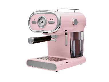 SILVERCREST® Piston koffiemachine met stoompijpje, 15 bar, pastelroze