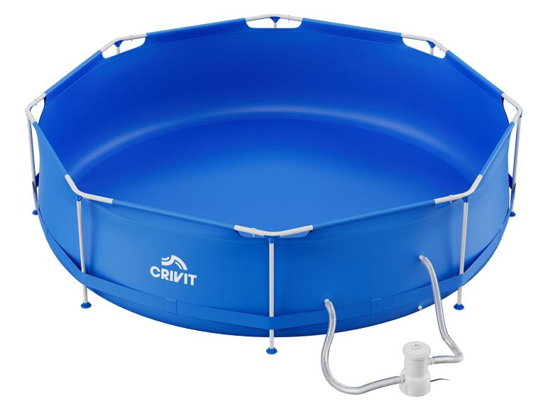 Rond Crivit zwembad, blauw, met filter.