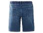 Donkerblauwe jeans shorts, achterkant.