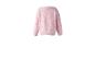 Roze sweatshirt met strikjesprint, achteraanzicht.