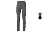 Dameslegging in grijs en zwart, met elastische tailleband.