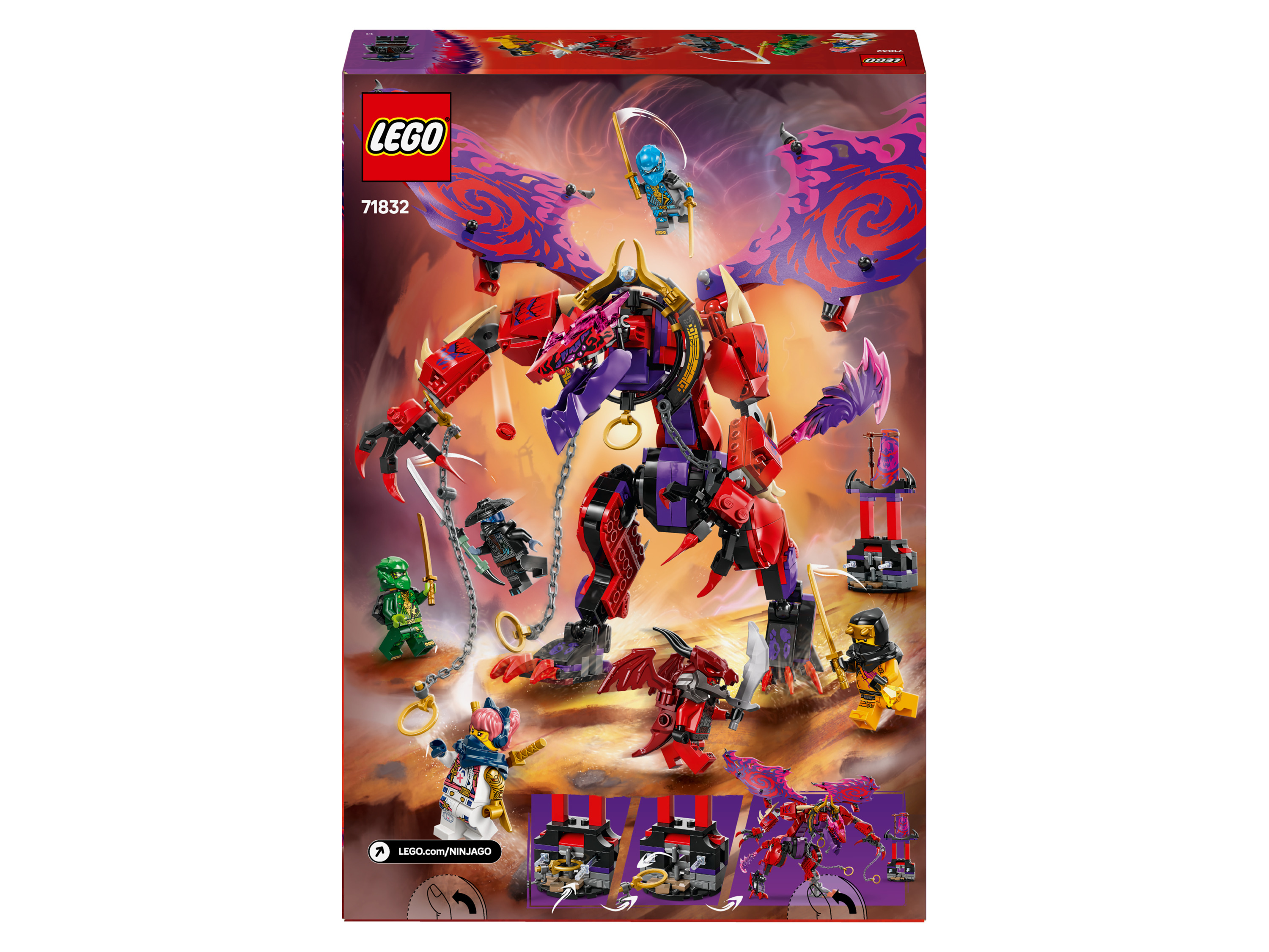 NINJAGO Bliksemtand Draak van Chaos - Ninjaset - 71832