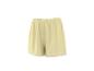 Crèmekleurige sportshorts met witte details.