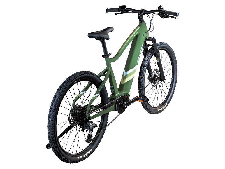 Een groene Zundapp X900 elektrische fiets met zwarte banden en een sportief design.