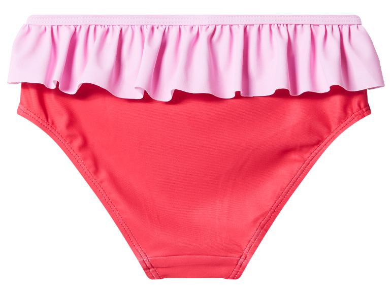 Kinderbikini broekje met roze en rode ruches
