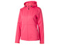 Een roze softshell jack met capuchon van het merk Crivit.