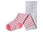 Gestreepte kinderpanty, grijs en roze