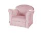 Roze fluwelen kinderfauteuil