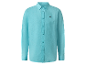 Turquoise overhemd met lange mouwen en borduurwerk.