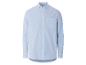 Lang mouw, heren overhemd, blauw met strepen.