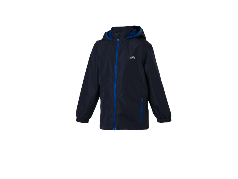 Donkerblauw kinderjack met capuchon van Regatta.