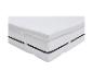 Witte matrastopper en matras met zwarte ritsen
