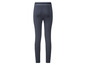 Donkerblauwe sportlegging met witte bies.