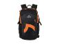 Crivit rugzak in zwart en oranje met ritsen en verstelbare banden.
