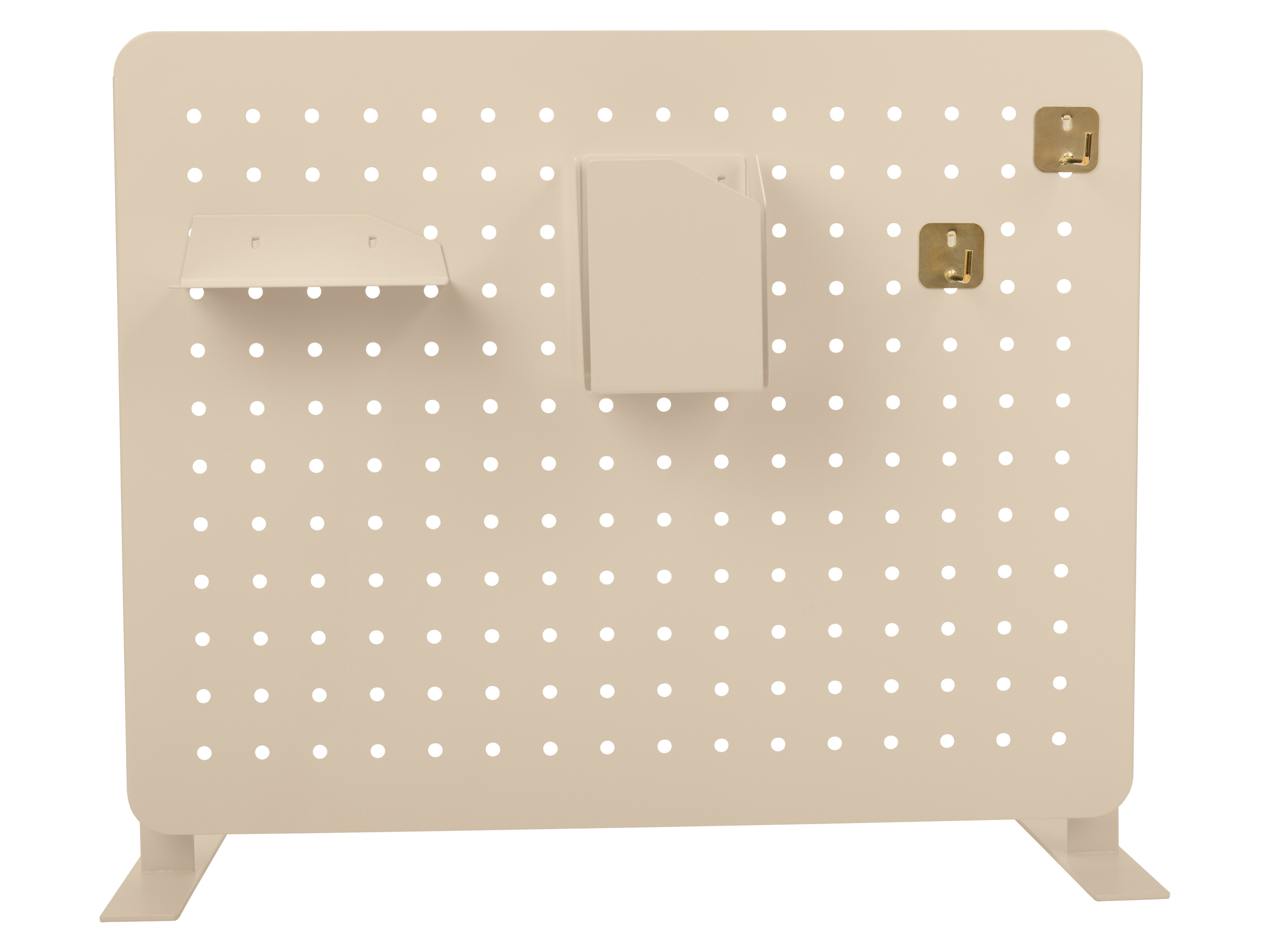 CRELANDO Peg board, 46,5 x 36,5 cm (Prikbord met 6 onderdelen, Ivoor)