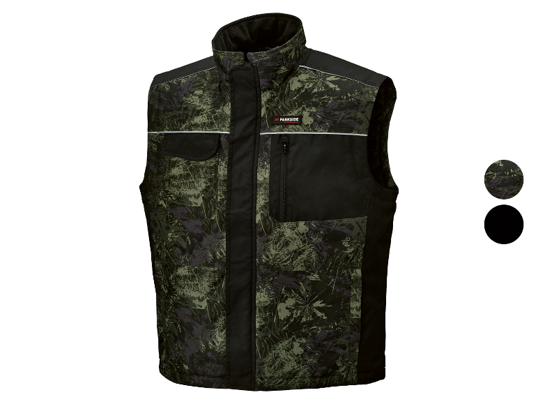 Parkside vest in camouflage en zwart.