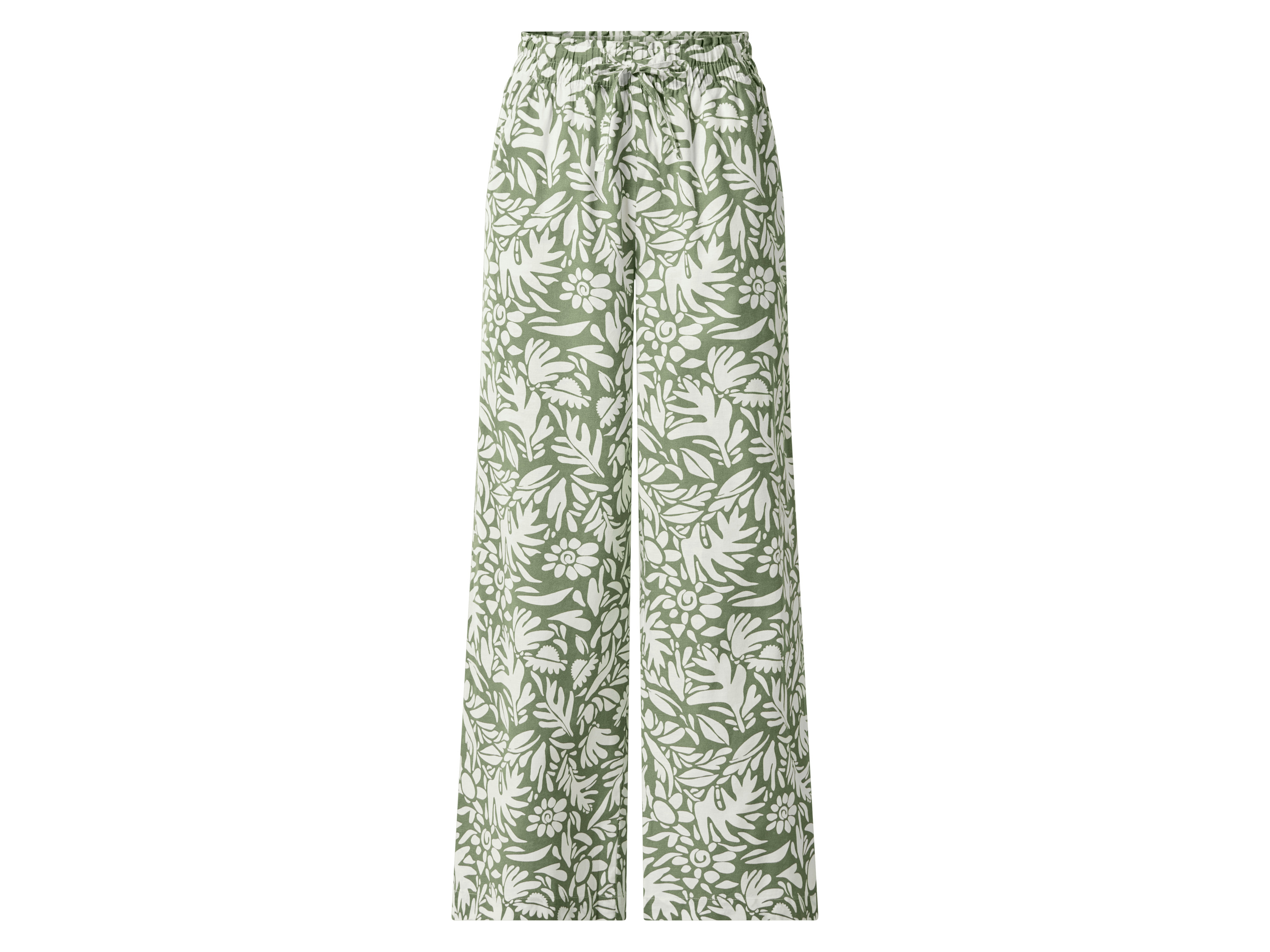 ESMARA Dames broek met linnen (Print, S (36/38))