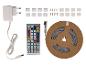 LED-stripset met afstandsbediening en accessoires.