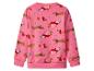 Roze sweatshirt met kersttekkelprint