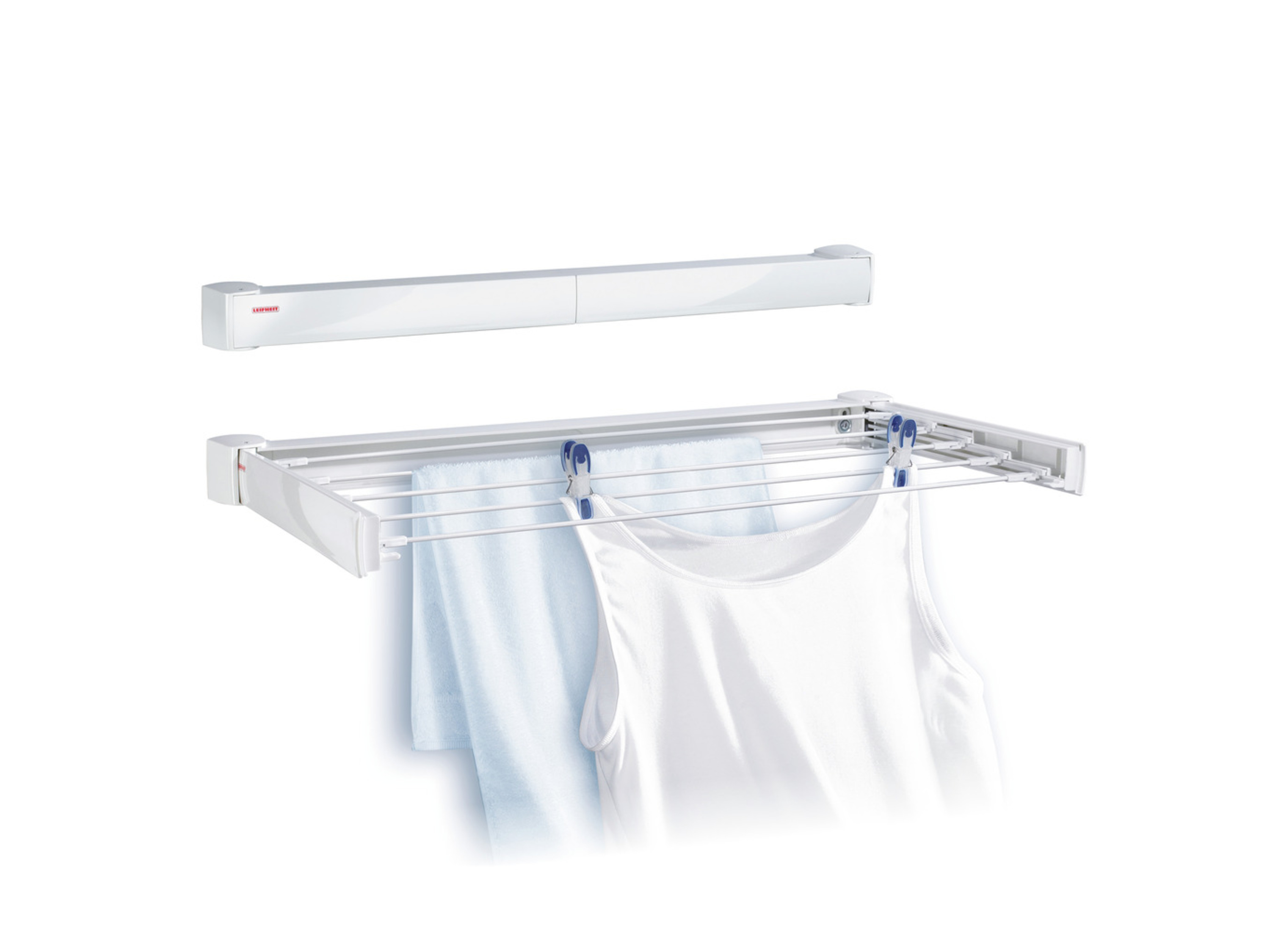 LEIFHEIT Wanddroogrek Telegant 30 Protect - compact & roestvrij afbeelding