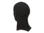 Een zwarte balaclava, geschikt voor wintersport of motorrijden.
